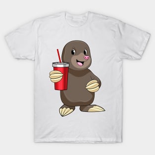 Mole with Drinking mug T-Shirt